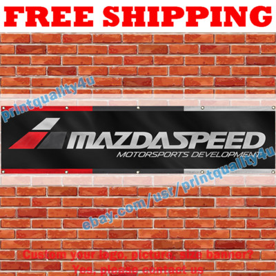MazdaSpeed Banner Flag 2x8 ft Car Racing Show Garage Sign Wall Decor 2023 NEW