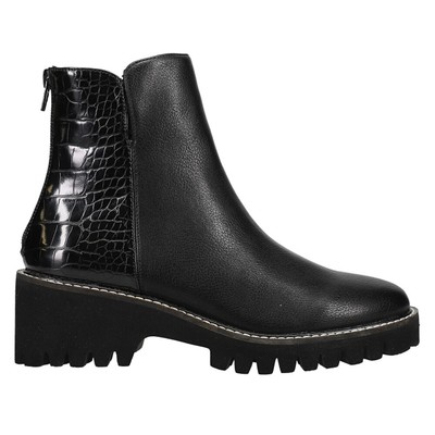 COCONUTS by Matisse Flo Crocodile Zipppered Booties Womens Black Casual Boots FL