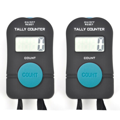 2 PCS Digital Tally Counter Electronic Hand Held Clicker Sports Counter Add/ Sub