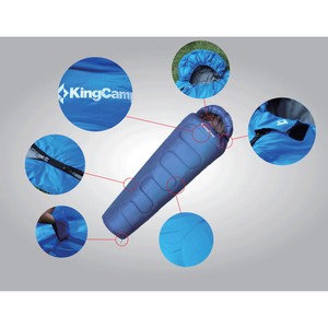 Reviews Kingcamp Trek 300 Camping Hiking 3 4 Season Mummy Sleeping Bag Right Blue X Ebay