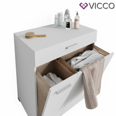 Vicco Armoire A Linge Matteo Avec Compartiments Meuble De Salle De Bain Blanc Xl Meubles Sur Pied Cuisine Maison Zwembaddebeemd Nl