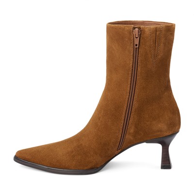 Pre-owned Matisse Gabbie Pointed Toe Zippered Womens Brown Casual Boots Gabbie-649