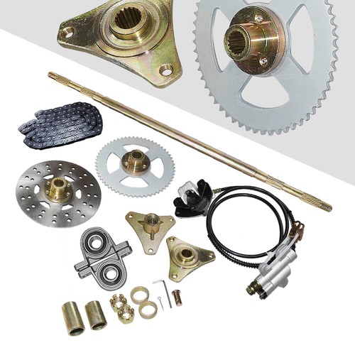 29" Go Kart Rear Live Axle Kit Brake Assembly Sprocket 6" Wheels Drift Trike ATV
