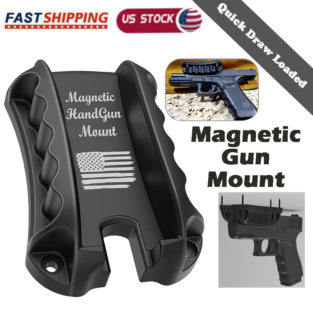 Magnetic Gun Holster Hand Pistol Holder Mount Concealed Storage Under Desk Table For Sale Online Ebay