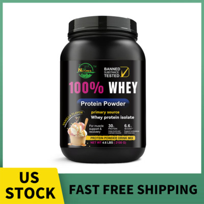 100% Whey Protein Powder,Muscle Builder,Whey Protein isolate Vanilla flavor 5 LB