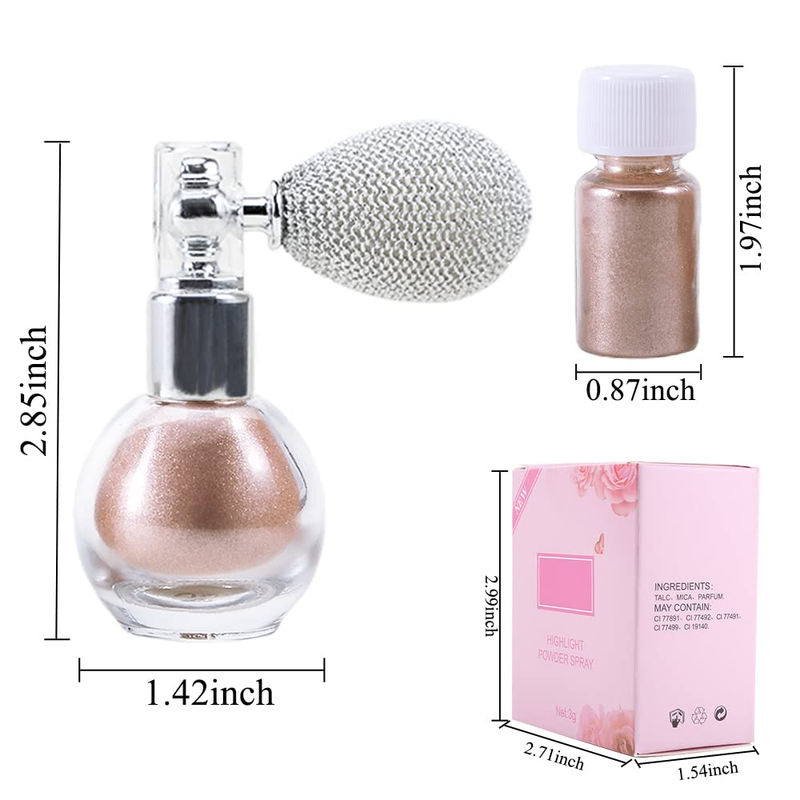 Body Glitter Spray -for Hair Body, Shimmering Spray Powder Sparkle Powder Face H