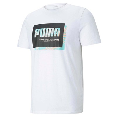 

Puma Summer Court Graphic Crew Neck Футболка с коротким рукавом Мужская размер  Повседневная футболка, Белый, Puma Summer Court Graphic Crew Neck Short Sleeve T-Shirt