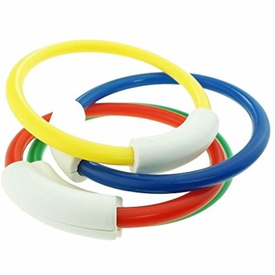 Underwater Swimming Diving Pool Toy Rings (4) Sticks (4) Toypedo Bandits(4 Pcs)