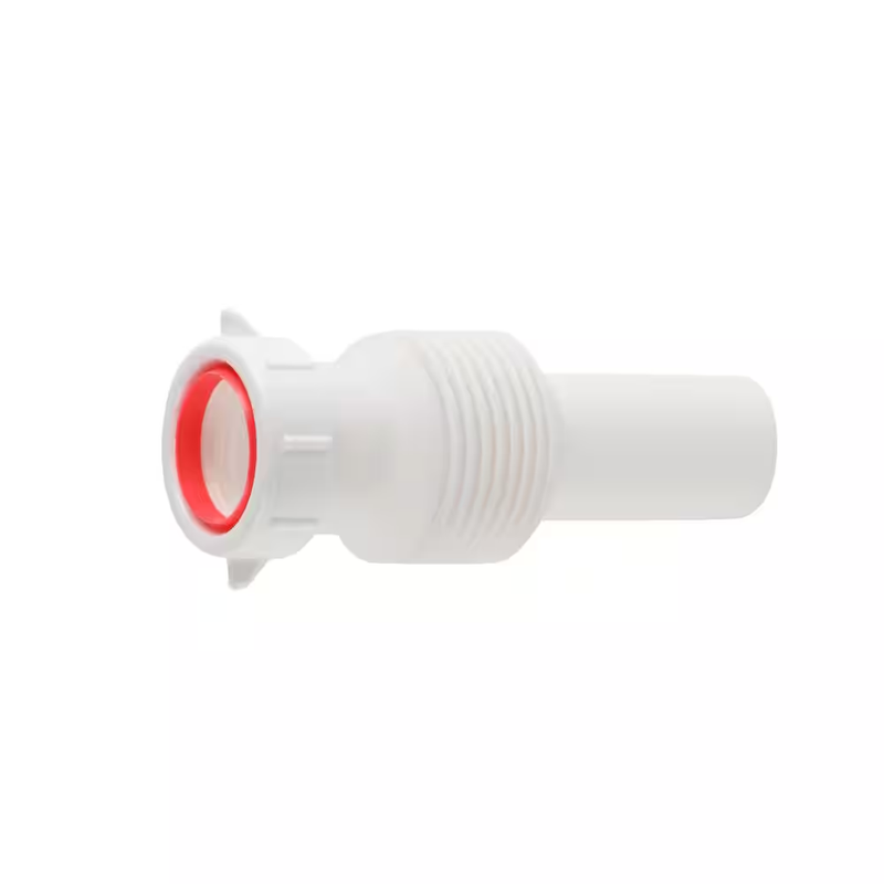 Sink Drain Extension Tube 1 1/4 in Flexible Accordion Pipe Bath Plumbing White