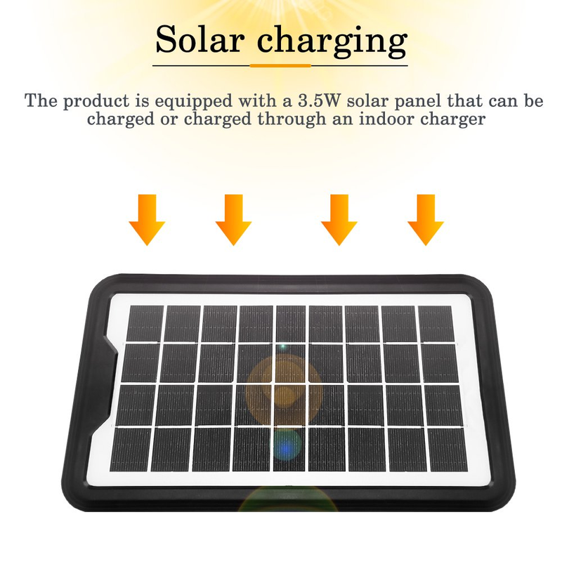 Portable Power Station Solar Generator with Camp Lamps / MP3 Player / FM Radio