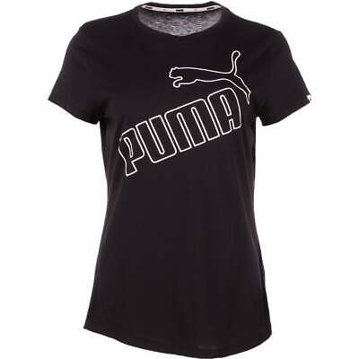 Puma Diving Crew Neck Short Sleeve T-Shirt Womens Black Casual Tops 84577608