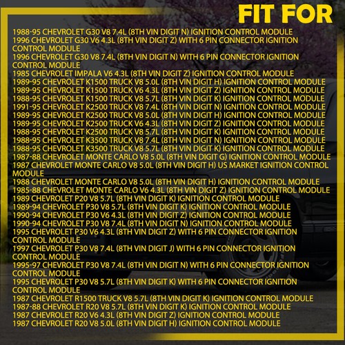 Ignition Control Module ICM FOR Chevrolet GMC 1500 C/K 2500 3500 Pickup LX340 EA
