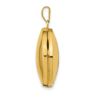 Pre-owned Skyjewelers Real 14kt Yellow Gold 20mm Round Plain Domed Locket