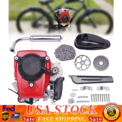 For Motorized Bicycle Scooter 4 Stroke 49CC Gas Motor Kit w/ Double Chain Driver