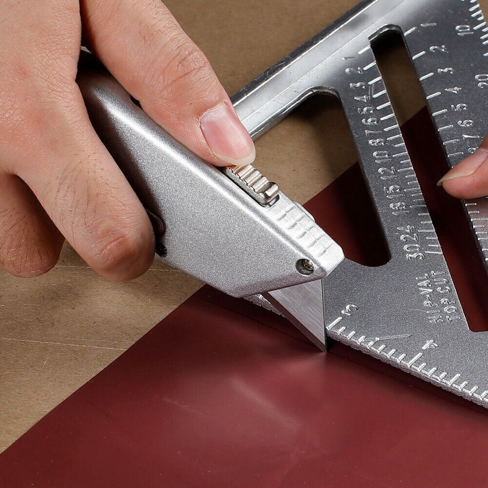 WORKPRO Retractable Utility Knife&Safety Box Cutter 2-in-1 with 2 Extra Blades