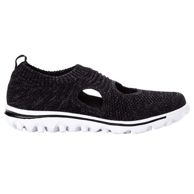 Propet Travelactiv Avid Slip On Walking Womens Black Sneakers Athletic Shoes WA