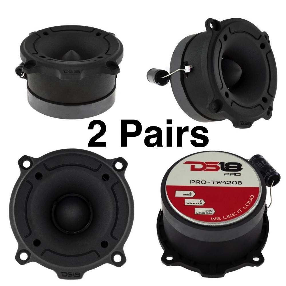 4 DS18 PRO TW120B Super Loud Bullet Tweeters 600W Max 4 ohm 2 Pairs eBay