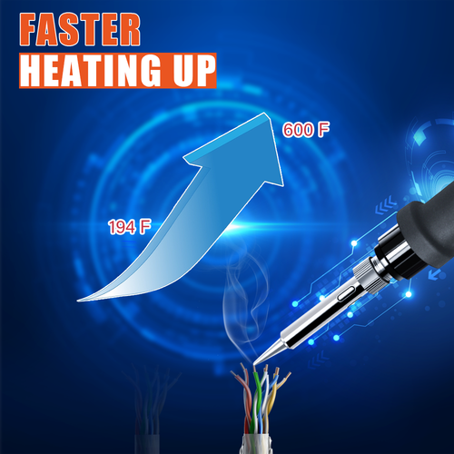 90W Electric LED Soldering Iron Station Kit Auto Sleep Adjustable Temperature US