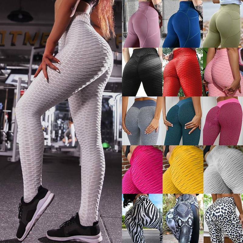Damen Yoga Hose Fitness Anti-Cellulite Kompression Leggings Laufhosen Leggins NE