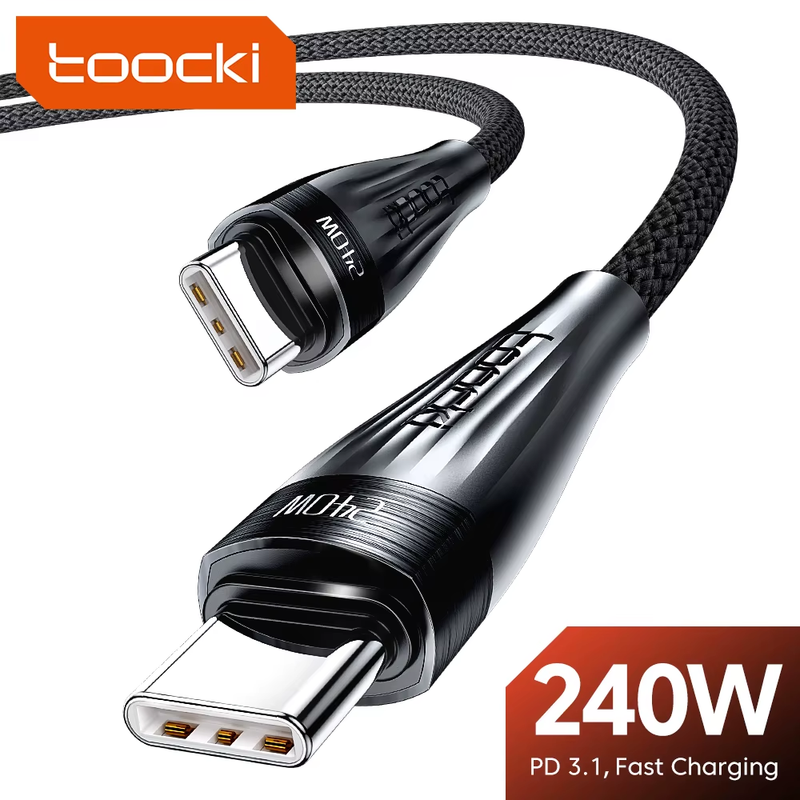 USB C To USB C Cable 240W 100W 60W PD3.1 QC4.0 Fast Charger Charging Laptop Cabl