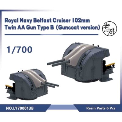 1:700 Warship Model Upgrade Accessory Parts Royal Navy 102mm /45 QF HA MkXVI Twi