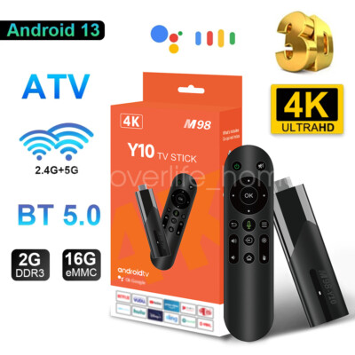Smart Mini TV Stick Android 13 4K HD Streaming Media Player Voice Remote 2G+16G