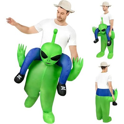 Inflatable Alien Costume Halloween Funny Cosplay Ride-on Costume for Kids Adults