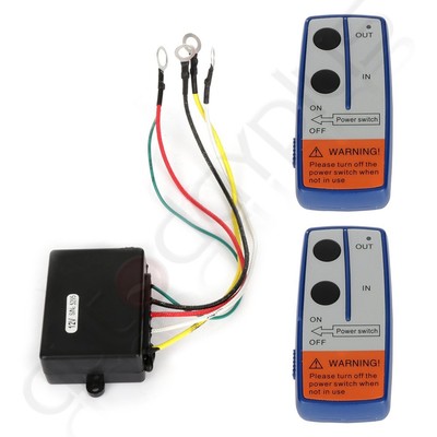 Wireless Winch Remote Control  Twin 150ft 12 Volt Handset Easy To Install New