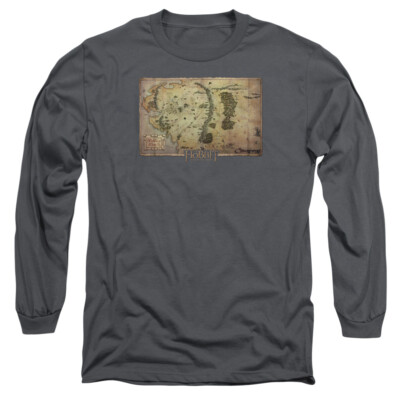The Hobbit Trilogy ''Middle Earth Map'' Pullover Hoodie, Sweatshirt or Long Sleeve