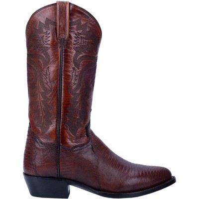 Dan Post Boots Winston Lizard Round Toe Cowboy Mens Brown Dress Boots DP3051R