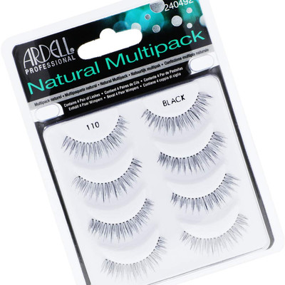Ardell Natural Multipack 110 Black, 4 Pairs x 1 Pack 4 Pair (Pack of 1),...