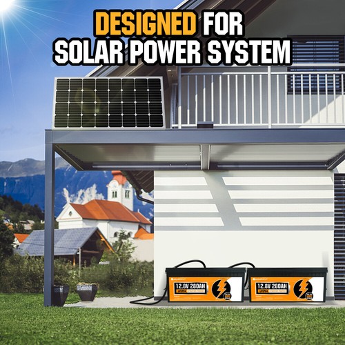 ECO-WORTHY 12V 280Ah 300Ah LiFePO4 Lithium Battery 6000 Cycle 24V/36V/48V For RV