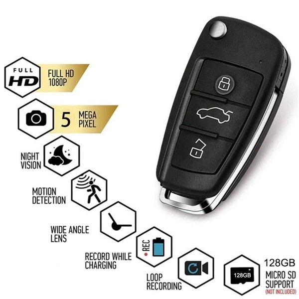 1080P Mini Car Key Fob Camera DVR Night Vision Cam HD Video Recorder Portable US - Image 13