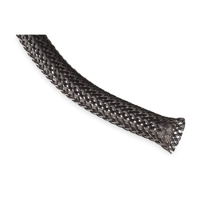 TECHFLEX HWN1.50BK10 Braided Sleeving,1.500 In.,10 ft.,Black 2RLP9