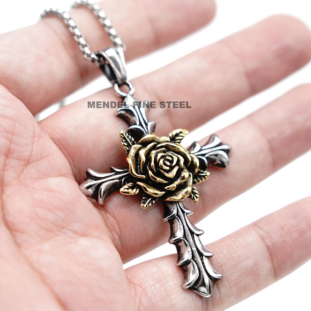 RosenKreuz guilty cross leather necklace（Rosen Kreuz