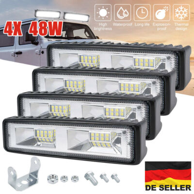 4X 48W LED Arbeitsscheinwerfer Rückfahrscheinwerfer Auto Scheinwerfer 12V/24V DE