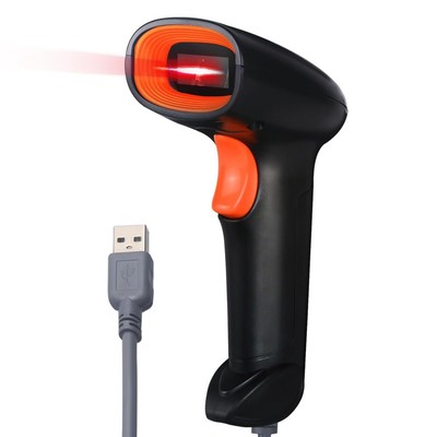 Handheld USB Barcode Scanner Wired Automatic 1D Bar Code Reader for Supermark...
