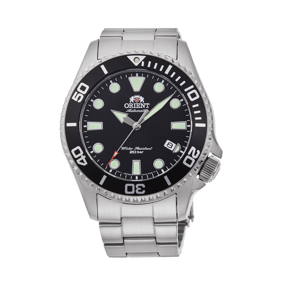 Pre-owned Orient Triton V2 Diver Mechanical Watch Date Black Dial Ac0k01b Made In Japan