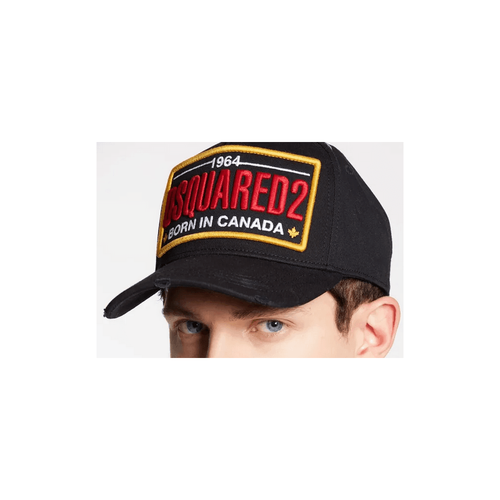 Pre-owned Dsquared2 Distressed Black Cap