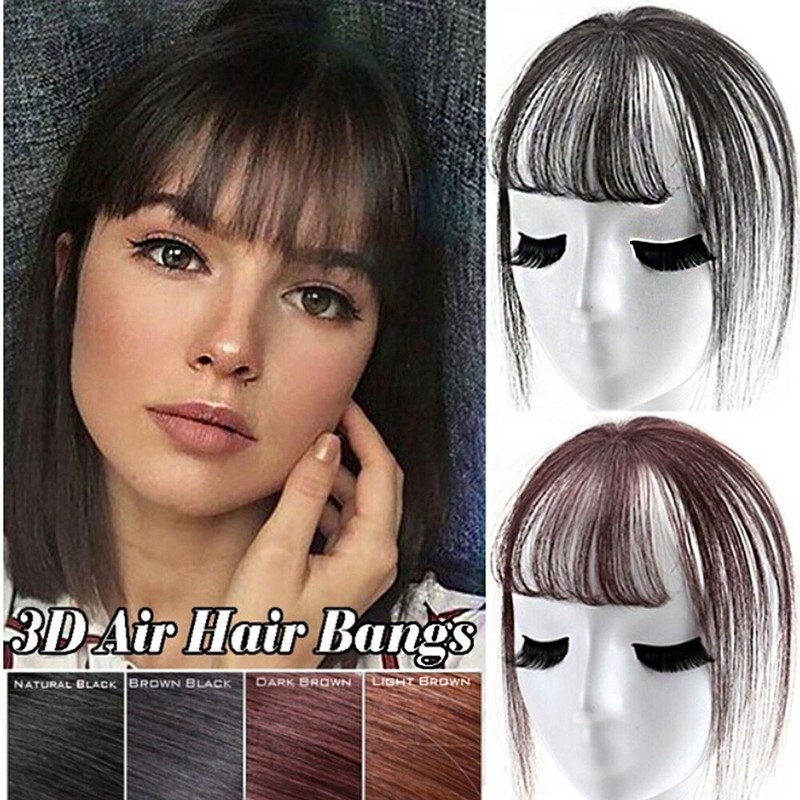 Details About Hair Styling Tool Thin Hair Topper Hairpiece Cover Up Baldness 3d Air Bangs