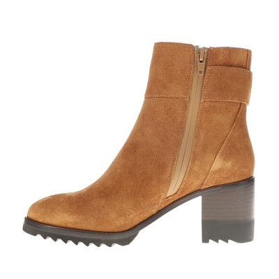 Pre-owned Vaneli Helli Water Resistant Heeled Round Toe Booties Womens Brown Casual Boots