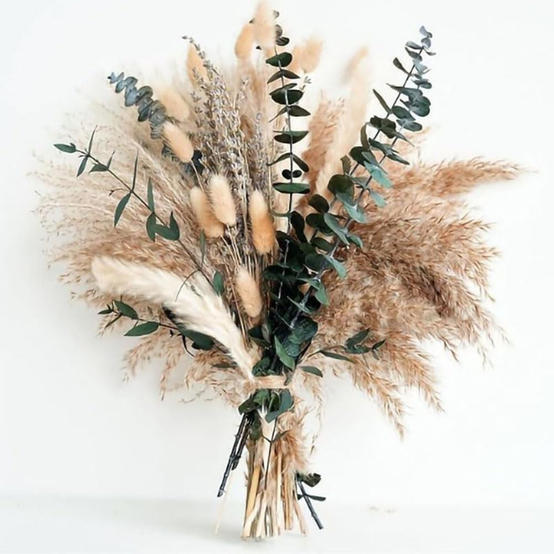 Pampas Grass – Boho Dried Flowers Bouquet,Rustic Flower Arrangement for Home Dec