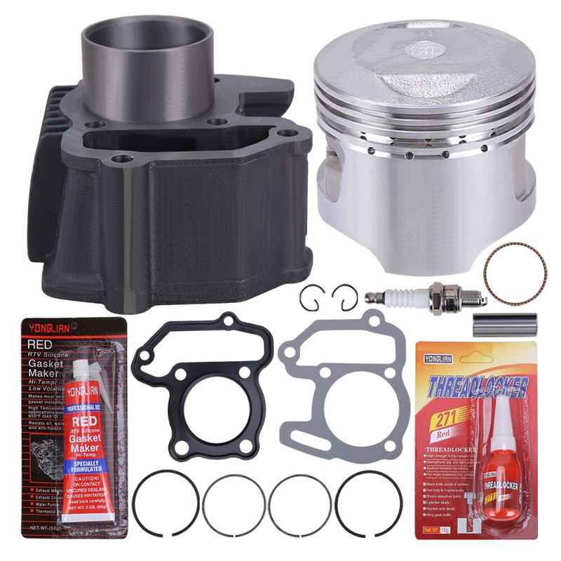 Cylinder Piston Gasket Top End Rebuild Kit for Yamaha Raptor 80 YFM80W YFM80R