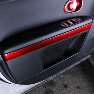 4x Red Inner Door Armrest Panel Cover Trim For 2022 2023 2024 Hyundai ioniq 5 N