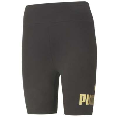 

Puma Essentials+ Металлические Короткие Леггинсы с Высокой Талией Женские Черные Повседневные Спортивные, Черный, Puma Essentials+ Metallic High Waisted Short Leggings