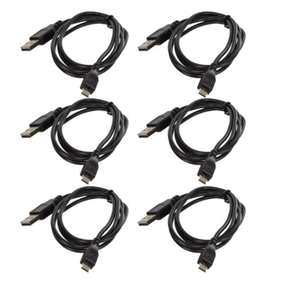 5X Micro USB Data Cable Sync Charging Cord Black 3ft Charger for Cell Phones