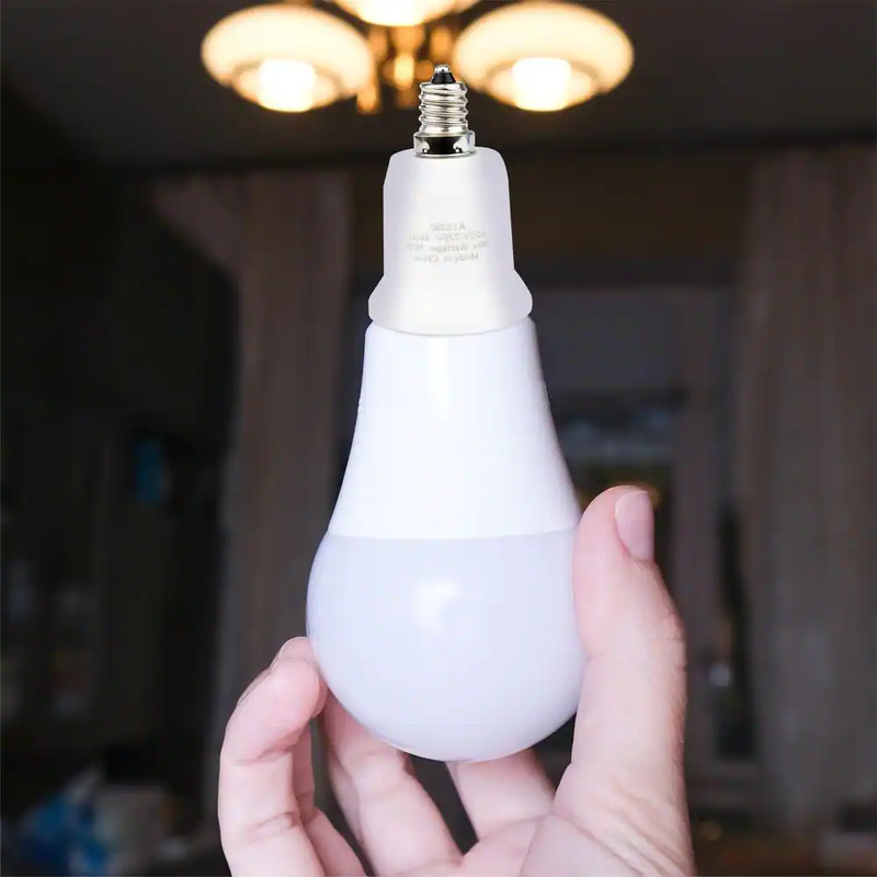 Candelabra to Standard Base (E12 to E26) Light Bulb Adapter