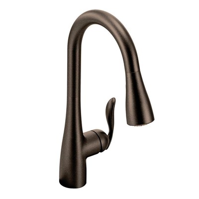 MOEN Arbor Kitchen Faucet Pull Down Spray 1 Handle Power Boost Oil Rubbed Bronze