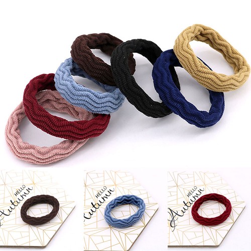 2pcs Elastic Girls Rubber Hair Ties Band Rope Ponytail Stand Cloth