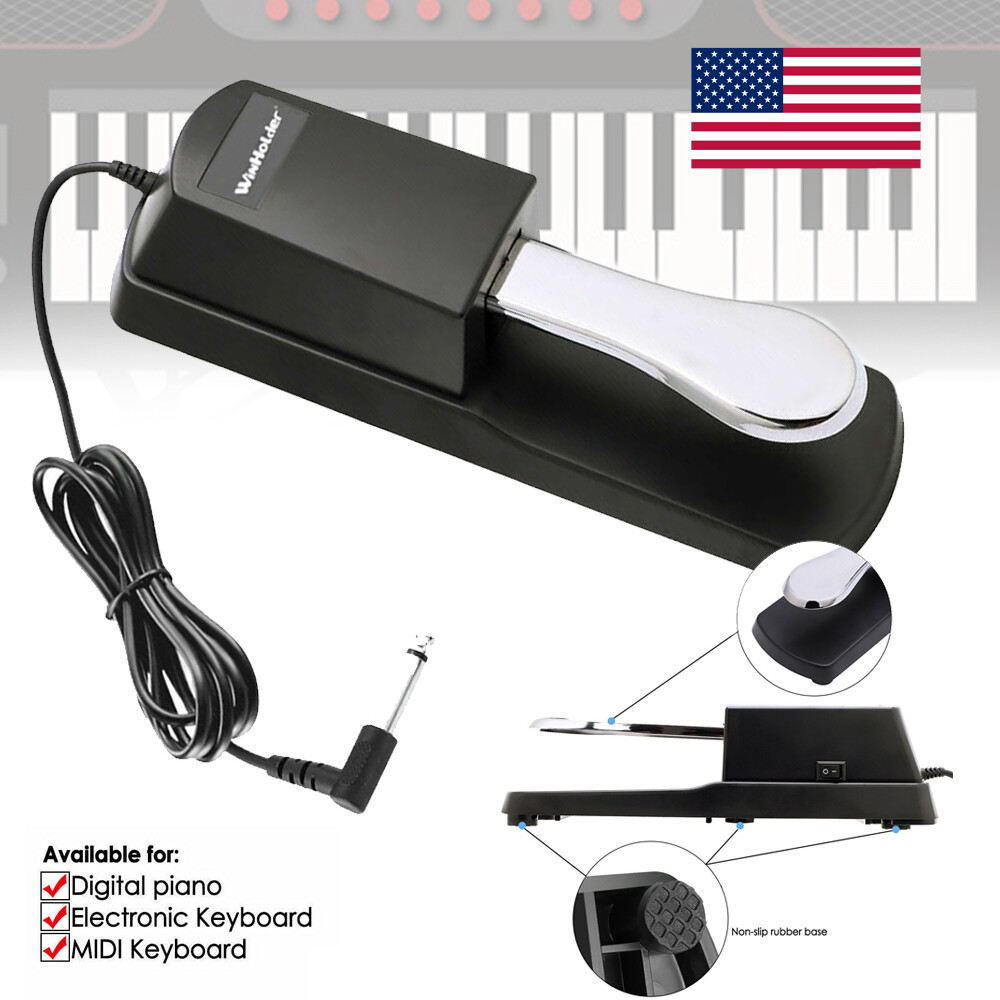 Universal Electronic Piano Keyboard Sustain Pedal Foot Damper For Yamaha Casio